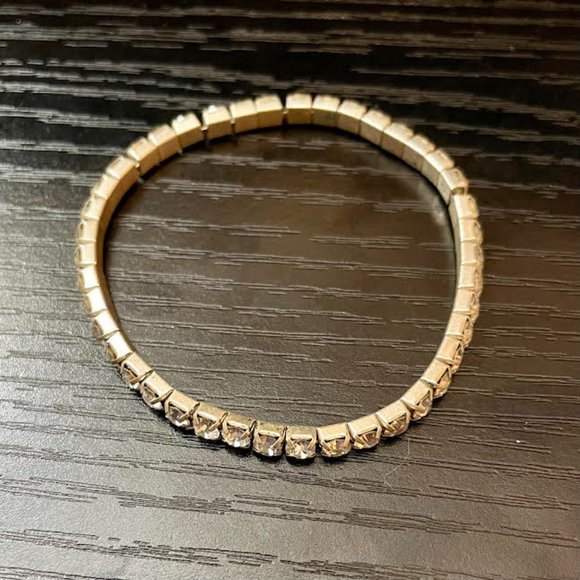 Shiny Rhinestone Elastic Stretch Bracelet - Picture 2 of 2